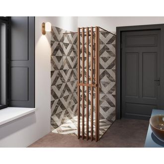 Riho Define Deco Screen - met handdoekrek - Copper mat