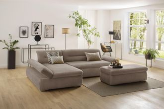 Inosign Ecksofa »Avesa L-Form« Wahlweise mit Armteilvertsellung und Bettfunktion, B/T/H: 300/172/80cm