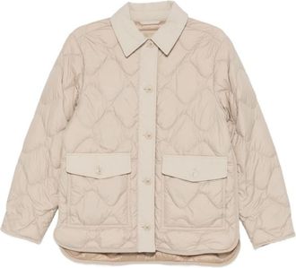 Woolrich Brown Quilted Shirt Collar Jacket