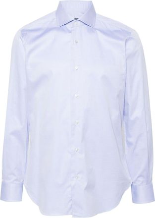 Barba long-sleeve cotton shirt - men - Cotton - 44 - Blue