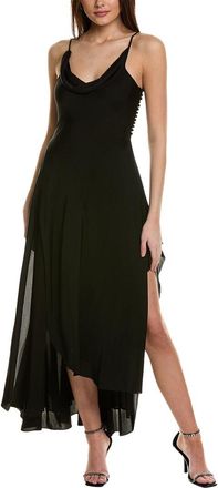 Nicholas Elsie Ruffle Slit Silk-Blend Gown