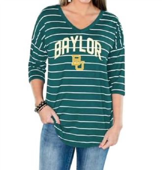 Gameday Couture Baylor University Fall In Line Tunic In Green