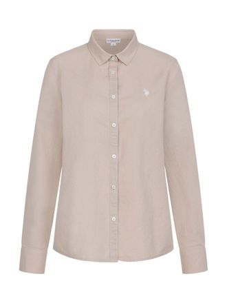 U.S.Polo Association dames linnen blouse van linnen-katoenmix