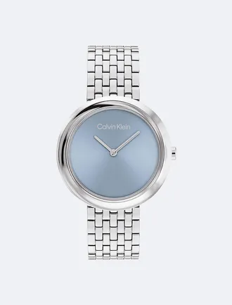 Calvin Klein Mens Contoured Bezel Watch - Blue - OS