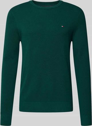 Tommy Hilfiger Regular Fit Strickpullover aus reiner Baumwolle in Bottle, Größe XXXL