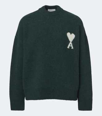 Ami Ami de Coeur alpaca and wool-blend sweater