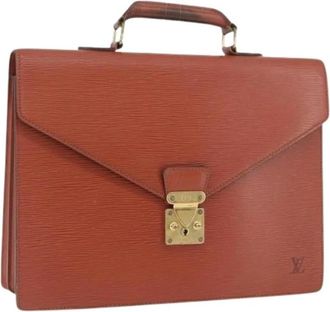 Louis Vuitton Pre-owned Epi Leren Aktetas - Dames - Vintage Handtas - Bruin - ONE Size - Leer - Vintage