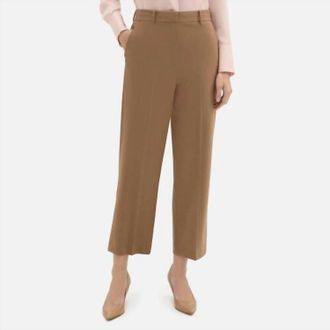 Theory Sevona Wool Blend Dress Pants In Brown