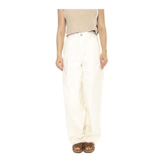 Obey Broeken, Dames, Beige, W25, Denim, Wide Broeken