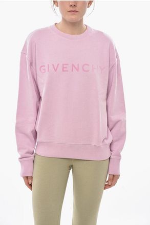 Givenchy Brushed Cotton Crewneck Sweatshirt with Front Logo size Xs