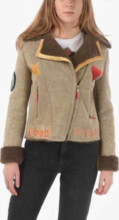 HISTORY REPEATS Embroidered Shearling Jacket History Repeats