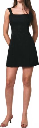 Le Lis Blanc Deux Bow Detail Mini Dress In Black-Ivory
