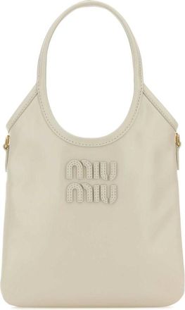 Miu Miu White Leather Ivy Handbag