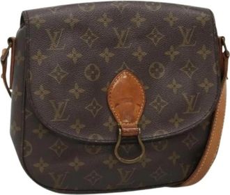 Louis Vuitton Tweedehands Canvas Louis Vuitton tassen - Dames - Vintage Schoudertas - Bruin - ONE Size - Vintage