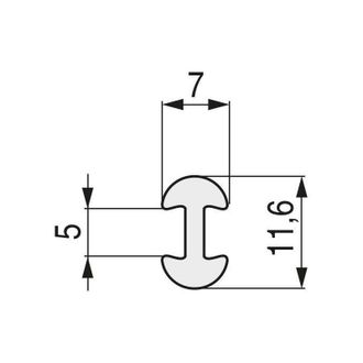 Q&Q Q&q - Perfil Tapagrapa 12x7mm 130m Beige, 0rollo Perfil Tapagrapa 12x7mm 130m Beige, 0rollo