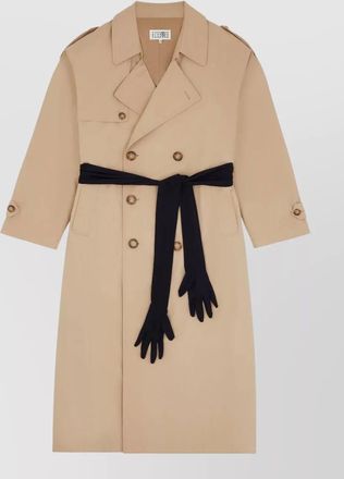 Maison Margiela cotton double-breasted trench coat
