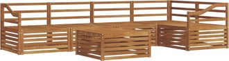 vidaXL Conjunto De Sof&aacute;s De Exterior 6 Uds. Natural Vidaxl