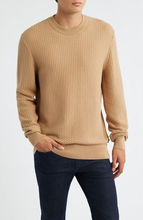 BOSS Imberto Textured Sweater in Medium Beige at Nordstrom, Size Xx-Large