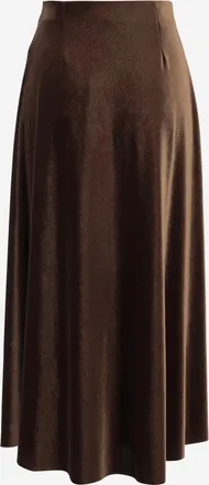 F.it Womens Skirt Stretch Velvet Brown Polyester