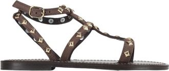 K.Jacques Arelatepyr Sandalen - Dames - Sandalen - Bruin - 41 EU - Leer - Schoenen