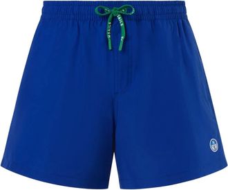 North Sails Basic strandkleding met viltlogo patch - Heren - Strandmode - Blauw - XL - Katoen - Badmode
