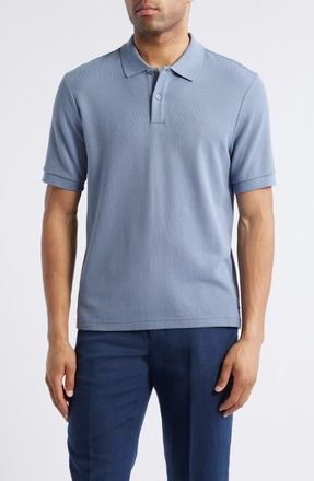 Nordstrom Pima Cotton Piqué Polo in Blue Chip at Nordstrom, Size Xxx-Large