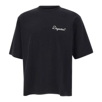 Dsquared2 T-Shirts, male, Black, Size: XL Signature Loose Fit T-Shirt