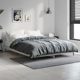 vidaXL Vidaxl - Estructura De Cama Madera De Ingenier&iacute;a Gris Sonoma 140x190 Cm