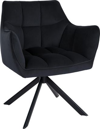 Clp Clp - Silla De Comedor Swing En Terciopelo Negro Negro