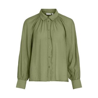Vila Vloeiend vallende blouse met knoopsluiting