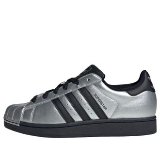 adidas (WMNS) adidas Superstar II Silver Metallic Black IH1599
