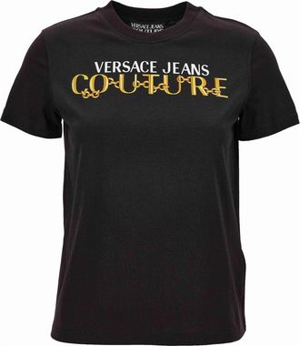 Versace Jeans Couture Zwarte T-shirt en Polo Collectie - Dames - T-shirts - Zwart - XS - Tops