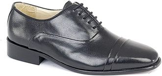 Montecatini Mens Black Folded Cap Oxford Tie Shoe - Black - size UK Mens Size 8
