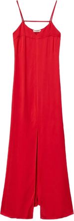 Twin-Set Abito in raso con spalline - Rosso