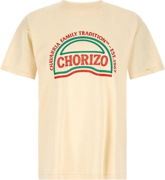 Willy Chavarria Beige Cotton Mens T-Shirt