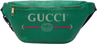 Gucci Green Multi-Color Leather Sling Bag (Pre-Owned)