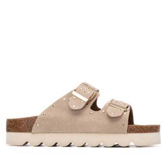 Xti Womens Refresh Suede Sandals In Beige