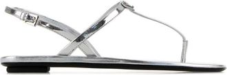 Prada Silver Solid Sandals