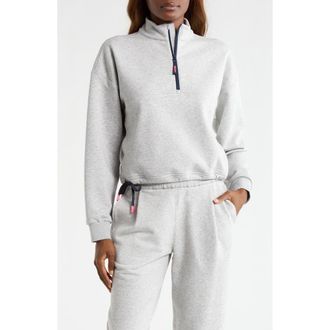 G/Fore French Terry Quarter Zip Sweatshirt in Nimbus Melange at Nordstrom, Size X-Small