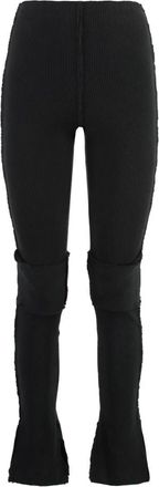Talia Byre Gebreide flared broek - Dames - Wijde Broeken - Zwart - XS - Katoen - Broeken