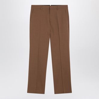 Ami Hazelnut Wool Trousers