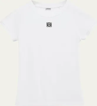 Loewe Ribbed Anagram Short-Sleeve Tee
