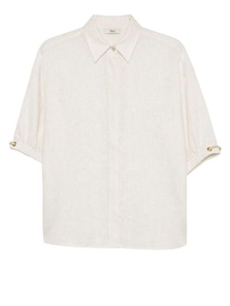 Herno Lightweight White Shirt With Classic Collar And Relaxed Fit