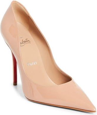 Christian Louboutin Miss Z Pointed Toe Pump in Blush/Blush at Nordstrom, Size 10.5Us