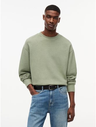 Tommy Hilfiger Mens Tommy Jeans Waffled Sweatshirt - Green - XXL