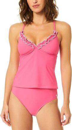 CeCe by Cynthia Steffe Cece Contrast Ruffle Tankini