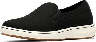 Clarks Breezesky Zoe Womens Flat Shoes Black Canvas : 6.5 B - Medium, Textile