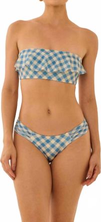 RIO DE JAS Amanda Plaid Bikini Set In Blue