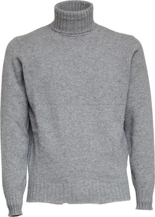 FILIPPO DE LAURENTIIS Dolcevita Sweater - Heren - Coltruien - Grijs - 3XL - Wol - Truien & Vesten