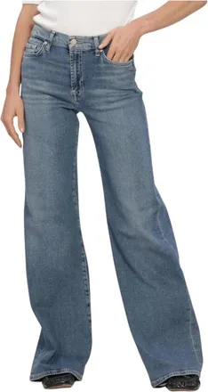 7 For All Mankind Jeans, Dames, Blauw, W31, Katoen, Lotta Wide Leg Jeans